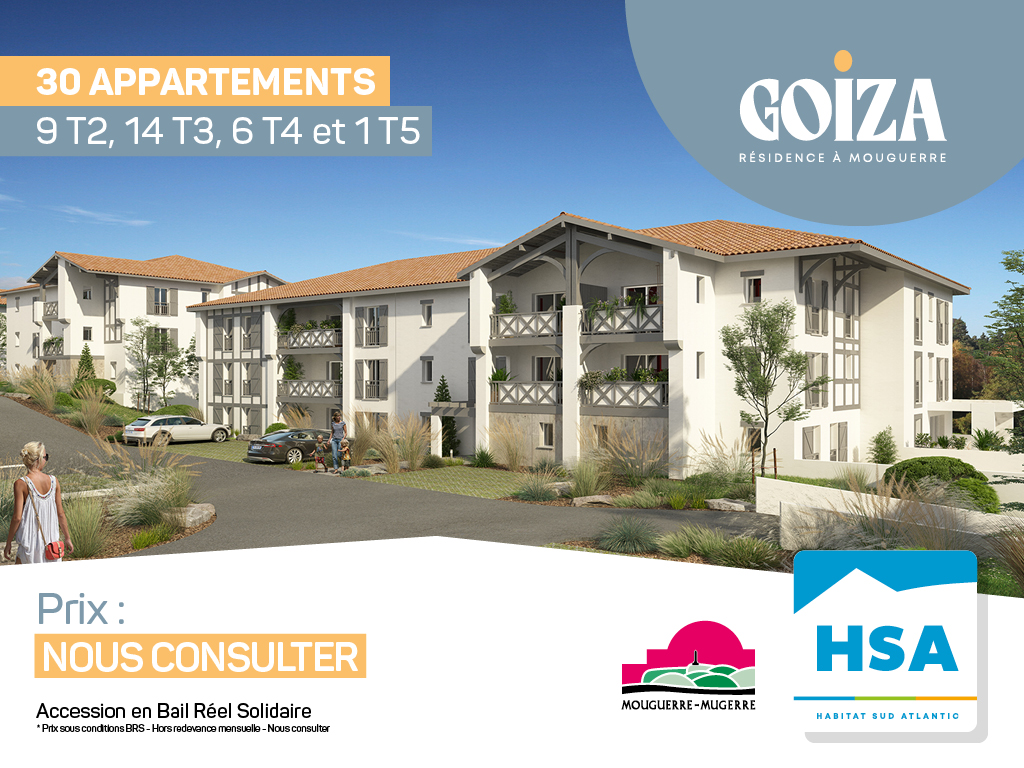 Programme Goiza - 30 appartements ) vendre en BRS